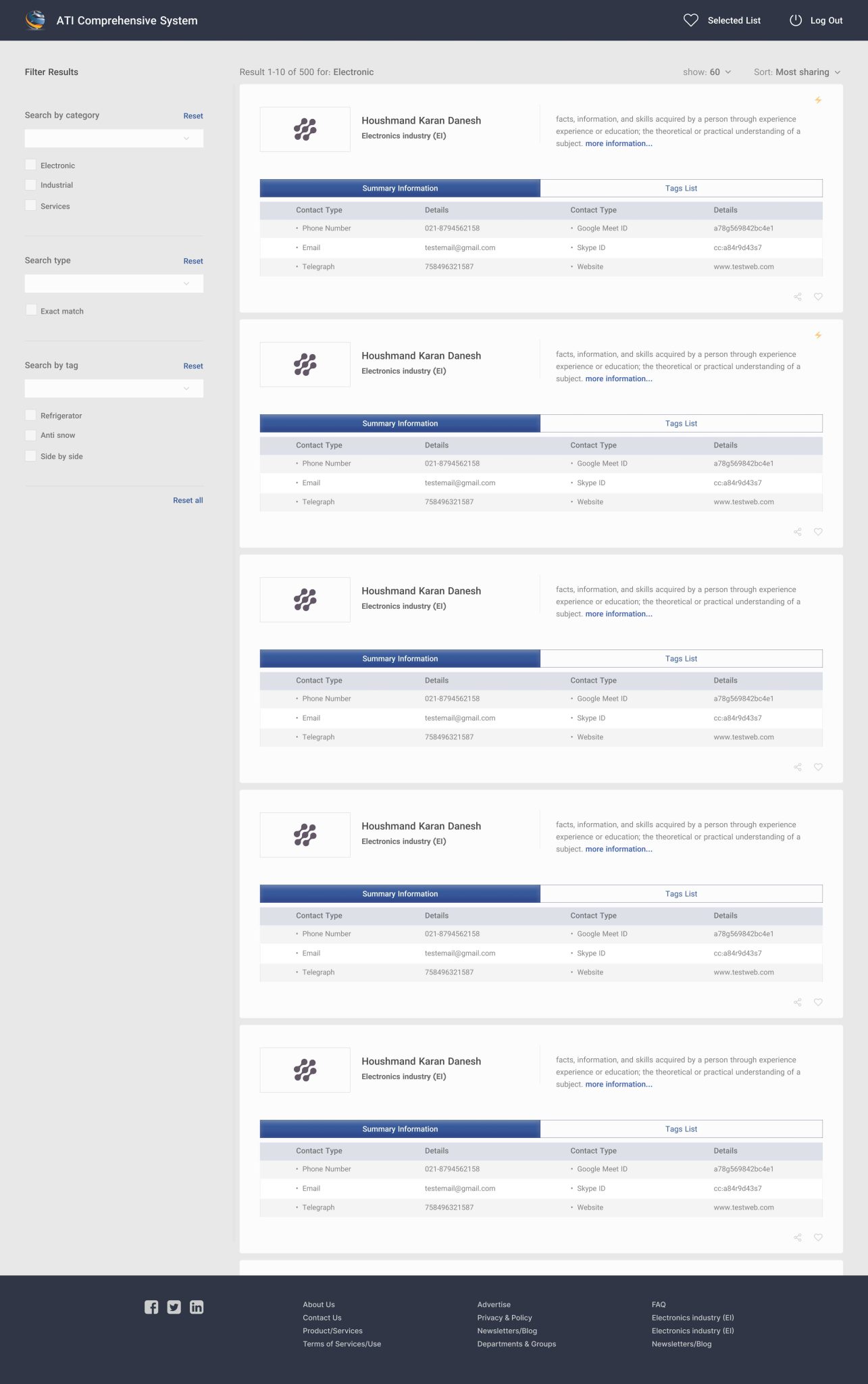 پنل مدیریت صادرات - هیبا متا